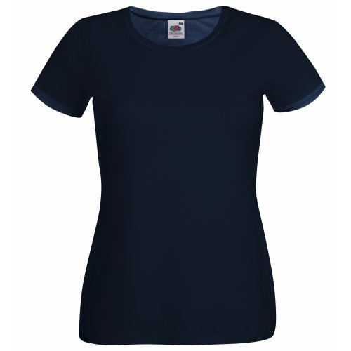 Fruit of the Loom- Camiseta de Manga Corta para Mujer (XS) (Azul Cielo)