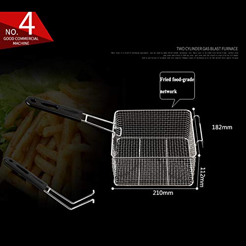 frying pan Freidora De Gas Natural, Freidora Comercial 3 Cabezales De Cocina E Ignición De Pulso 20L De Gran Capacidad 2 Freidora De Pollo De Acero Inoxidable