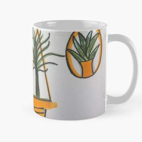 Fsgdesgin9s Greenery Faith Stickers Dorm Plants Watercolor Lisa Leaves Spann Ruchti La Mejor Taza de café de cerámica Blanca de 11 oz