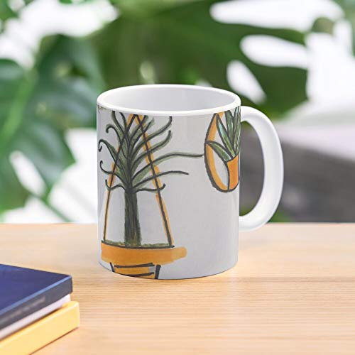 Fsgdesgin9s Greenery Faith Stickers Dorm Plants Watercolor Lisa Leaves Spann Ruchti La Mejor Taza de café de cerámica Blanca de 11 oz