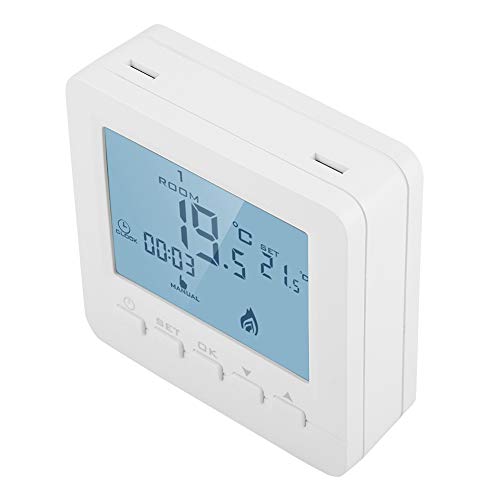 FTVOGUE - Pantalla LCD inteligente, termostato de calefacción táctil, regulador de temperatura ambiente programable bajo casa, herramienta de temperatura doméstica