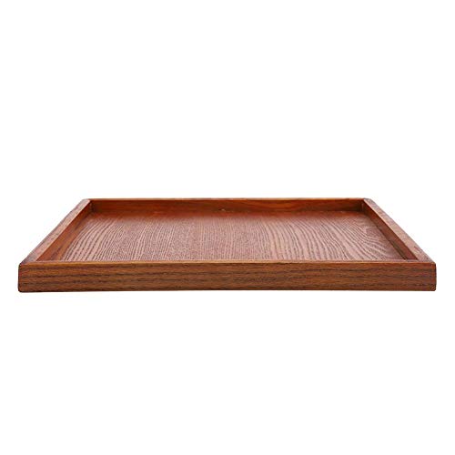 FTVOGUE Plato Cuadrado De Madera Maciza Bandeja de té Plato de Madera Café Sushi Bocadillos Sirviendo la Placa para Cafe Restaurant(30 * 30cm)