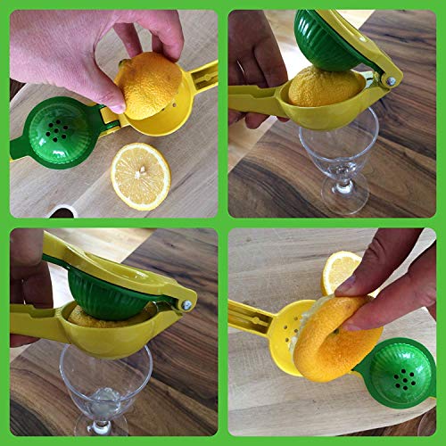 FUKTSYSM exprimidor de Limones - Profesional exprimidor de Limones 3 en 1 Limpiador de limón limón Metal con Alta Resistencia