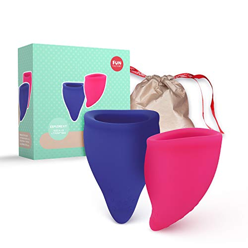 Fun Factory Fun Factory Fun Silicone Menstraual Cup Explore Kit Pink and Ultramarine 500 g