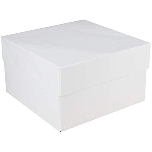 FunCakes - 25 x Caja Blanca para Transportar Tartas (25X25X15CM)