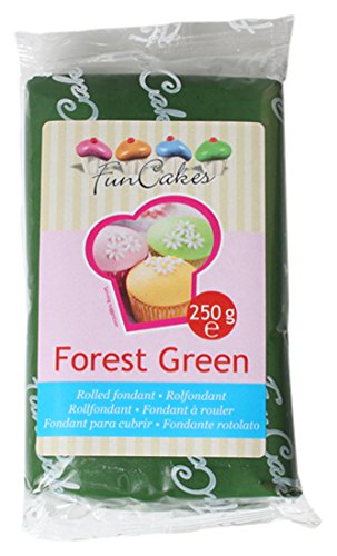 FunCakes Fondant, color verde bosque, 1er Pack (1 x 250 g)