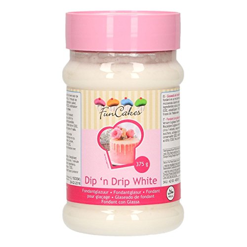 FunCakes Funcakes Dip 'N Drip Blanco Fondant Líquido, 375G, G42103 375 g