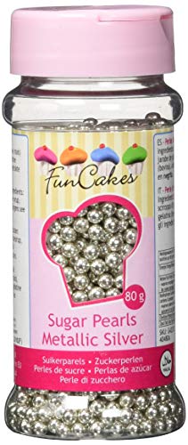 FunCakes, Sprinkle para repostería (Plata metalizado) - 80 gr.