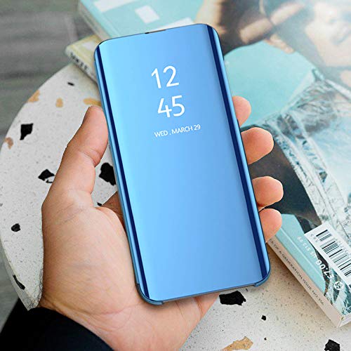 Funda compatible con Galaxy S20 Plus de piel sintética y policarbonato con efecto espejo, 360 grados, resistente a los golpes, con función atril para Galaxy S20 Plus dorado Talla única