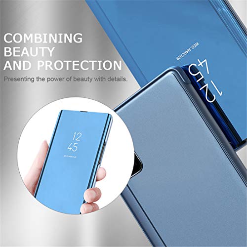 Funda compatible con Galaxy S20 Plus de piel sintética y policarbonato con efecto espejo, 360 grados, resistente a los golpes, con función atril para Galaxy S20 Plus dorado Talla única