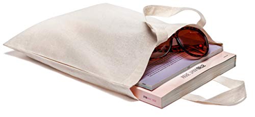 Funda de algodón 28 x 32 cm 25 unidades - Yute bolsa Medio - Natural farmacia funda, bolsa, hilo bolsa bolsa de regalo por Öko-Tex plástico funda sin texto impreso, corto Asa para pintar y Imprimir