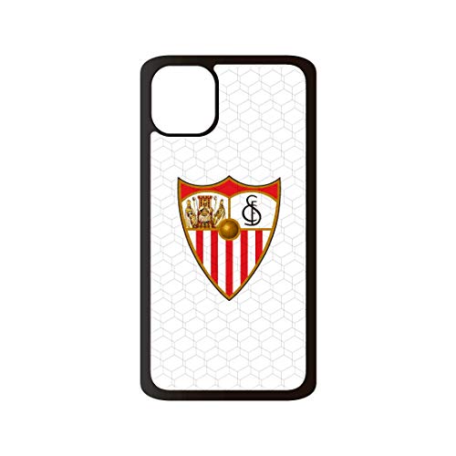 Funda móvil Sevilla Escudo Blanca Compatible con iPhone 11. Carcasa de TPU de Alta protección. Funda Antideslizante, Anti choques y caídas.