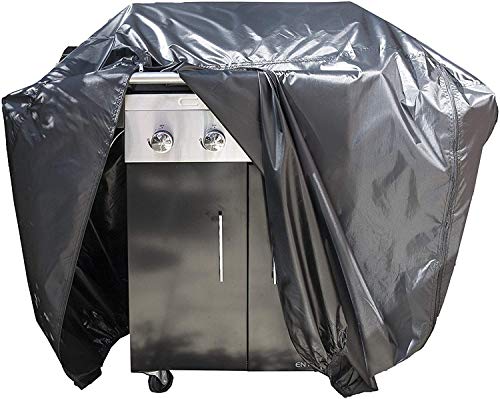 Funda para Barbacoa, 2 Cremalleras, Dobladillo elástico, Impermeable y Transpirable, protección (Extra Grande 139 cm de Altura)