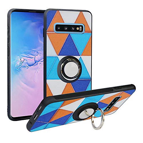 Funda para Samsung Galaxy S10 Plus, S10+ Funda, Fashion Design [Antigolpes] con 360 Anillo iman Soporte, Resistente a los arañazos TPU Funda Protectora para Galaxy S10 Plus,Triangle