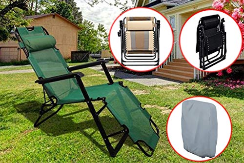 Funda para Silla Gravedad Cero - Funda para sillas reclinables terraza con Material Duradero 210D, Resistente al Agua Funda para Tumbona Gravedad Cero(71cm x 34cm x 110cm)