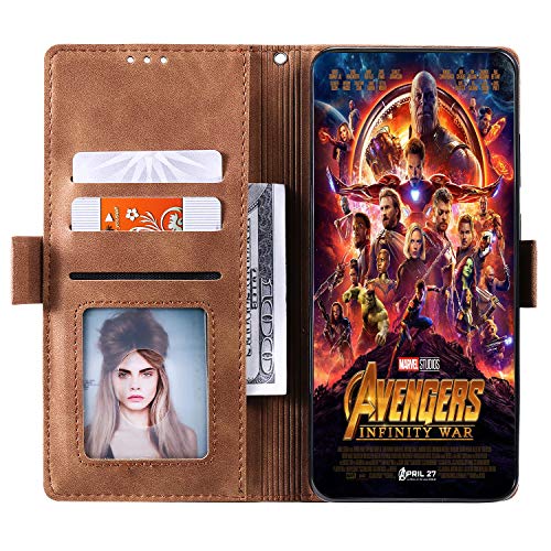 Funda para Xiaomi Mi Note 10, Mi Note 10 Pro Carcasa Libro con Tapa Flip Case Antigolpes Cartera PU Cuero con Soporte Plegable Oficial Vintage Clasica Empalme Funda Color Azul Intenso