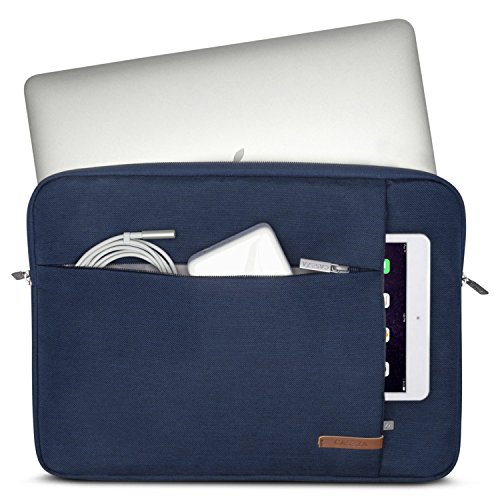 Funda Portátil 13-13.3 Pulgadas Azul - Bolsa CASEZA London Portátil ASUS Acer Microsoft DELL Lenovo Surface Book y Otros - Funda de Ultrabook 13" / 13.3" Resistente al Agua con Dos Bolsillos