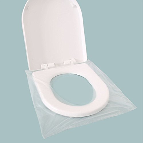 Fundas de papel para asiento de inodoro 50 piezas, Annhao Viaje Paquete De Desechable Papel Asiento Inodoro Fundas para Baño, viaje, hospital, hogar, desechables