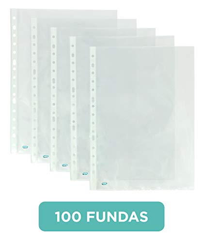 Fundas plástico folio(A4) Elba. 100 unidades. Multitaladro.