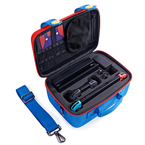 Funlab Funda de Transporte de Viaje Compatible con Nintendo Switch Sistema,Cute y Deluxe,Case Rígida de Protector Estuche de Almacenamiento para Nintendo Switch Console y Accesorios