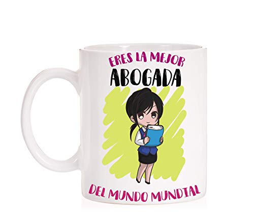 FUNNY CUP Taza Eres la Mejor Abogada del Mundo Mundial. Taza Divertida de Regalo (Abogada)