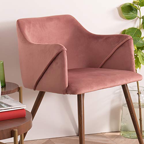 Furnish 1 Pack 2 Sillas de Comedor con Brazos, Sillones Escandinava, Rosa