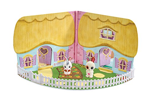 Fuzzikins Craft Cottontail Cottage | 2 Dulces Conejos y una casita de Papel Plegable para Pintar y Pegar, Juguete Lavable para niños a Partir de 3 años