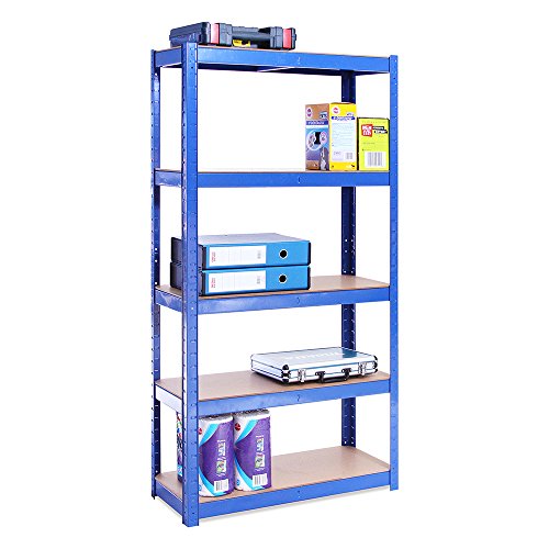 G-Rack 0020-1 Estantería de Almacenamiento, Acero Inoxidable con Recubrimiento de Polvo, Azul, 150cm x 75cm x 30cm