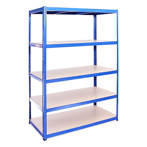 G-Rack 27 Estantería De Almacenamiento Para Garaje, Azul, 180cm x 120cm x 60cm