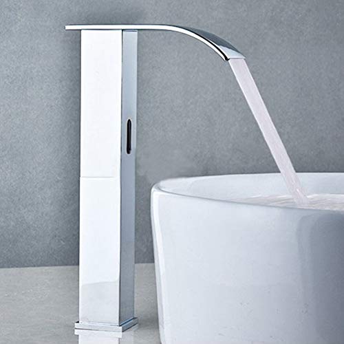 G1 / 2" Sensor de Infrarrojos Grifo de Agua Cascada Medio-Alto Automático de Gama Alta Cobre Inductivo Sin Contacto Grifo de La Cuenca de Conservación del Agua para El Mercado del Hogar