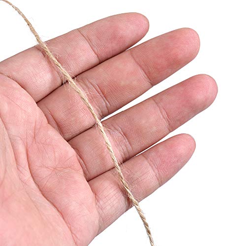 G2PLUS 200M Cuerda de Yute，Natural Yute Twine 2mm, Cuerda de jardinería Bricolaje, para Fotos, Regalos, Manualidades