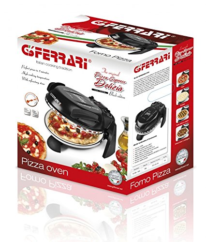 G3 Ferrari Delizia Delicia Negra. Horno Pizza Express Original, 1200 W, Acero Inoxidable