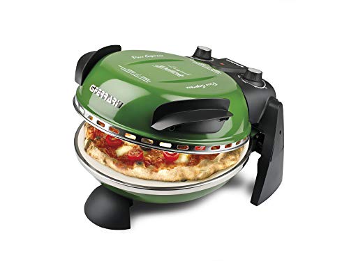 G3 Ferrari Forno Pizza, el Pizza Express original con placa de piedra refractaria (ø 31 cm), color verde