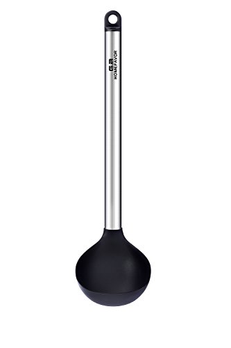 GA Homefavor Chef Buddy 6 Piezas de Cocina Juego de Herramientas de Acero Inoxidable Utensilios de Cocina Silicona Resistente al Calor Negro