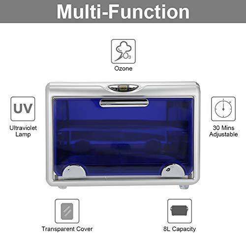 Gabinete de Esterilizador UV Ozono de Doble Capa, Caja de Estetica Desinfección de Gran Capacidad, Equipo de Esterilización Alta Eficiencia para Toallas y Varias Herramientas y Biberones etc(01)