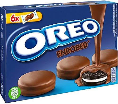 Galletas Oreo originales recubiertas de chocolate 246 g (paquete de 2)