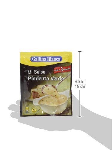 Gallina Blanca Salsa Pimienta Verde 50 gr - Pack de 6 (Total 300 grams)