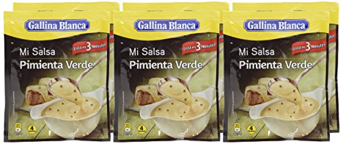 Gallina Blanca Salsa Pimienta Verde 50 gr - Pack de 6 (Total 300 grams)