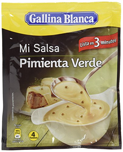 Gallina Blanca Salsa Pimienta Verde 50 gr - Pack de 6 (Total 300 grams)