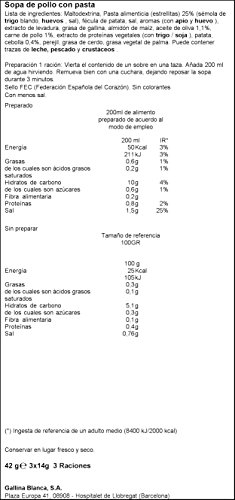Gallina blanca sopinstant sopa de pollo con pasta(3x14g)