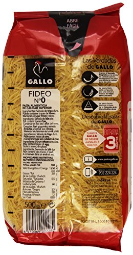 Gallo - corta - Fideo No.0 - 500 grs