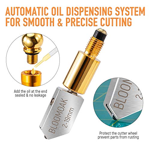 Gama profesional herramienta mango de aleación de carburo de tungsteno cortador de cristal con 2 – 19 mm self-oiling profesional cuchilla para vidrio mosaico y azulejos – Lápiz Forma y diseño