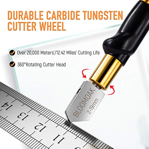 Gama profesional herramienta mango de aleación de carburo de tungsteno cortador de cristal con 2 – 19 mm self-oiling profesional cuchilla para vidrio mosaico y azulejos – Lápiz Forma y diseño