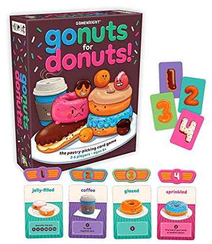 Gamewright Juego de Cartas «Go Nuts for Donuts». Juego de Mesa, 111.