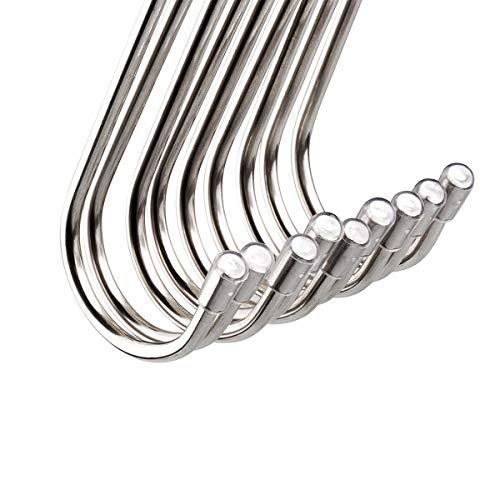 Ganchos colgantes de acero inoxidable en forma de S, ganchos colgantes para utensilios de cocina, baño, dormitorio, sartenes, ropa, bolsas, 12 unidades con 3 tamaños