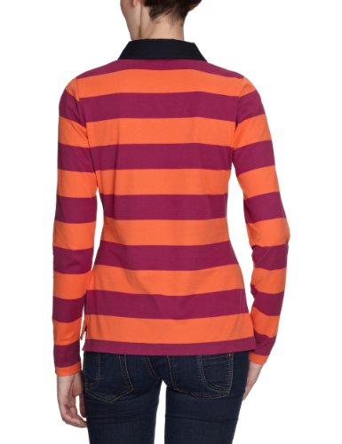 GANT - Sudadera con Cuello de Polo de Manga Larga para Mujer, Talla 44, Color Naranja (Papaya)