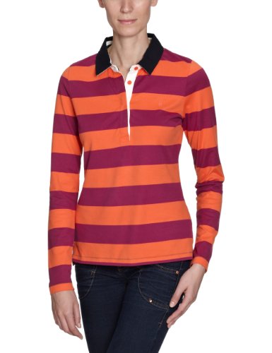 GANT - Sudadera con Cuello de Polo de Manga Larga para Mujer, Talla 44, Color Naranja (Papaya)