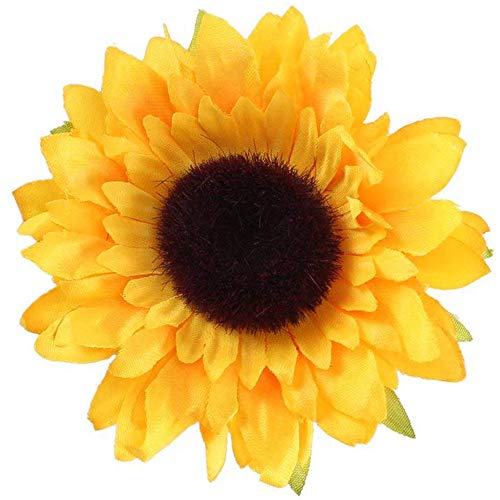 Gaoominy 24 Piezas Cabezales de Girasol Artificiales Flor de Seda Faux Floral para La Boda Centros de Mesa Centro de Cocina Guirnalda Hortensia Magdalenas Decoraciones de Adornos