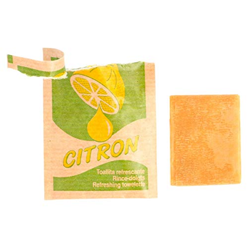 García de Pou 221.77 Toallitas Refrescantes "Citron" Kraft 6X8 Cm Natural Celulosa (pack de 500)