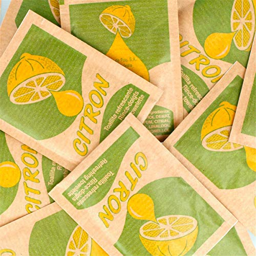 García de Pou 221.77 Toallitas Refrescantes "Citron" Kraft 6X8 Cm Natural Celulosa (pack de 500)